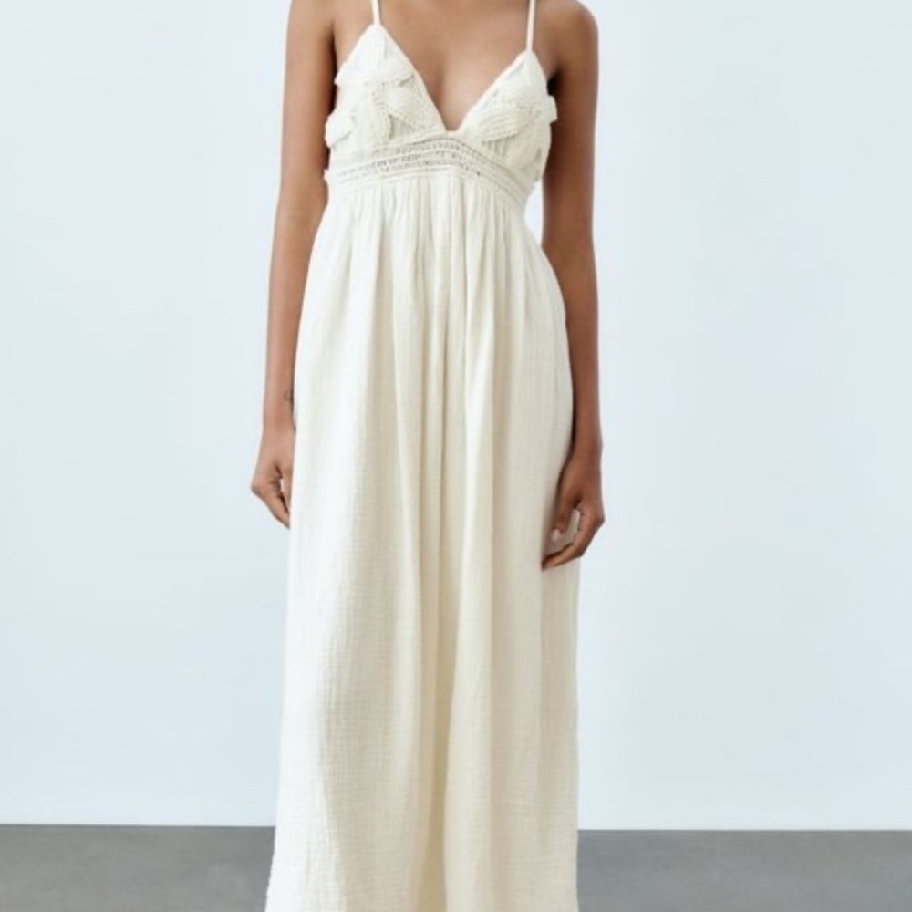 Love Tree White Ruffled Tiered Maxi Sundress
